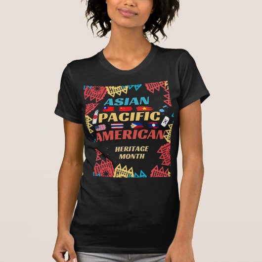AAPI Heritage Month 2026 Brush Flags Festive  Tシャツ (正面)