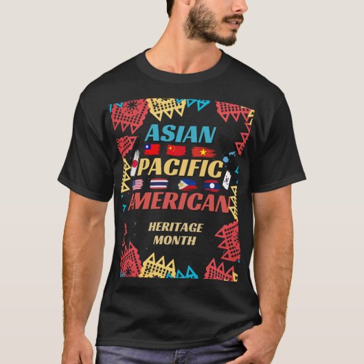 AAPI Heritage Month 2026 Brush Flags Festive  Tシャツ (正面)