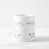 Aaravペプチド名mug コーヒーマグカップ (中央)