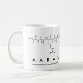 Aaravペプチド名mug コーヒーマグカップ (左)