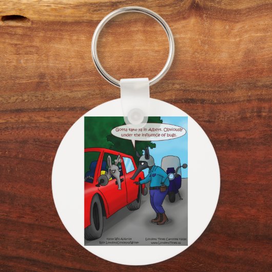 Aardvark運転しながらBagged Teesマグおもしろいギフト キーホルダー (正面)