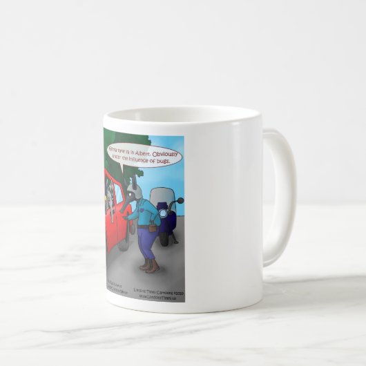 Aardvark運転しながらBagged Teesマグおもしろいギフト コーヒーマグカップ (正面右)