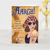 Aargh! - Talk Like a Pirate Day カード (黄色い花)