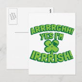AARGHHYES私は海賊シャムロックとアイルランド人 ポストカード (正面/裏面)