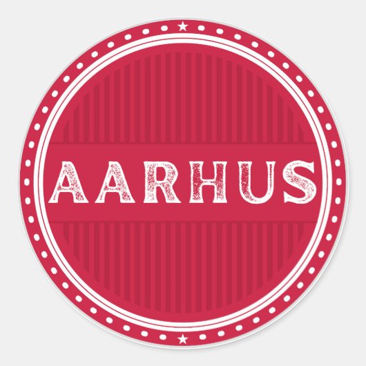 Aarhus City Pride Emblem – Danish Identity ラウンドシール (正面)