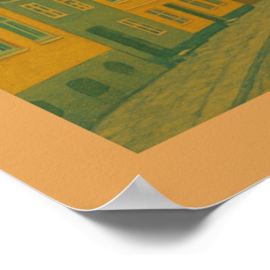 Aarhus Denmark Cityscape ポスター (角)