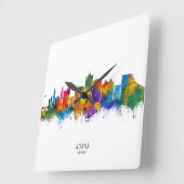 Aarhus Denmark Skyline スクエア壁時計 (傾斜)