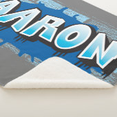 Aaronあなたの落書き名背景レンガの壁彼女 シェルパブランケット (3/4)