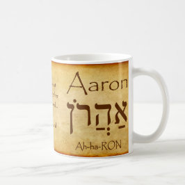 AARONヘブライ語の名前Mug コーヒーマグカップ