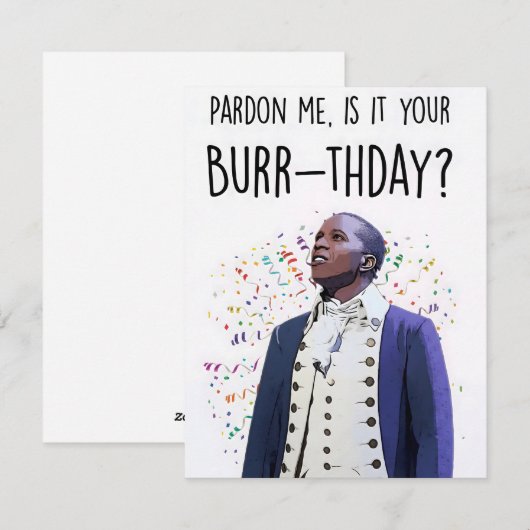 Aaron Burr Burr-thday Hamilton Musical Card シーズンカード (正面/裏面)