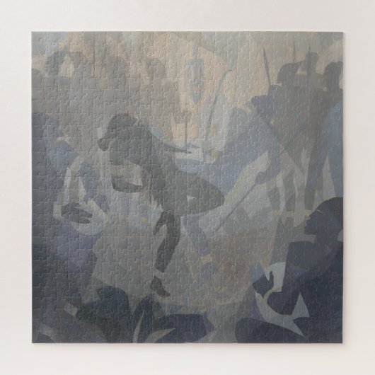 Aaron Douglas – アフリカの情景の中の黒人 ジグソーパズル (縦)