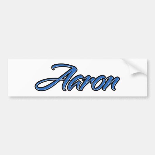Aaron Name blue Aufkleber Sticker Autoaufkleber バンパーステッカー (正面)