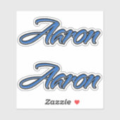 Aaron Name blue Aufkleber Sticker Stickerset シール (シート)