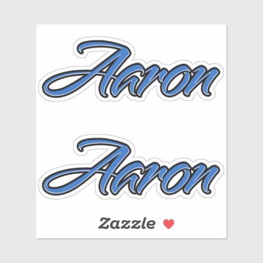 Aaron Name blue Aufkleber Sticker Stickerset シール (シート)