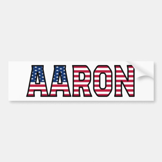 Aaron Name Vorname USA Aufkleber Sticker Auto バンパーステッカー (正面)