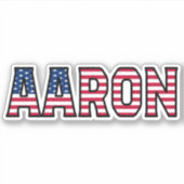 Aaron Name Vorname USA Sticker Stickerset シール (正面)