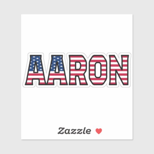 Aaron Name Vorname USA Sticker Stickerset シール (シート)