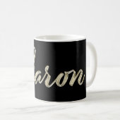 Aaron Name whitegold Tasse Teetasse Kaffeetasse コーヒーマグカップ (正面右)