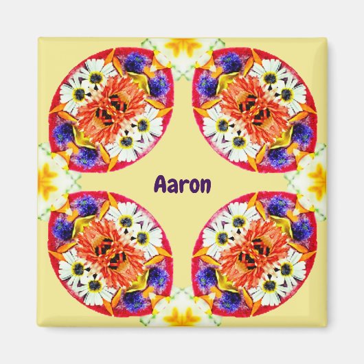 AARON ~ Personalised Easter Pattern Fractal ~  マグネット (正面)