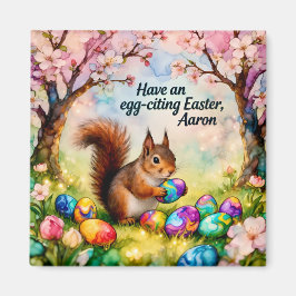 AARON ~ Squirrel collecting Easter Eggs ~  Magnet マグネット
