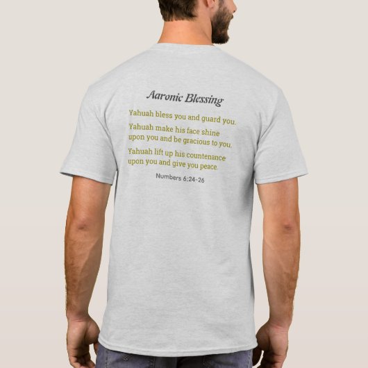 Aaronic blessing tシャツ (裏面)