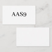 AAS9 名刺 (正面/裏面)
