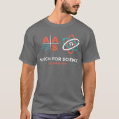 AAS + 科学のための3月; ダークグレー Tシャツ (正面)