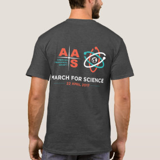 AAS + 科学のための3月; 、チャコールグレー逆転させて下さい Tシャツ