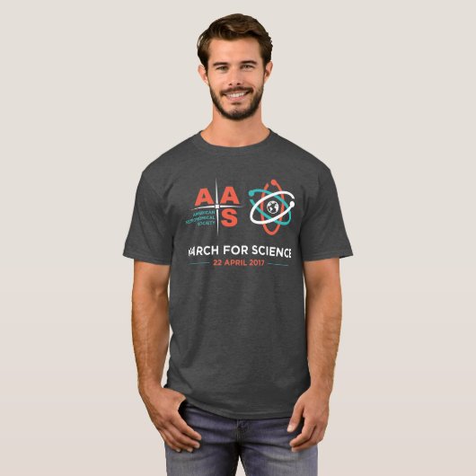 AAS+科学のための3月; 木炭ヒース Tシャツ (正面フル)