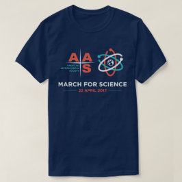 AAS + 科学のための3月; 濃紺 Tシャツ