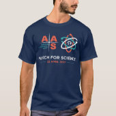 AAS + 科学のための3月; 濃紺 Tシャツ (正面)