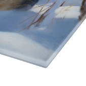 Aaskan Malamute雪のクリスマスを許可 カッティングボード (角)