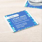 AAST 2025 STAW Coaster スクエアペーパーコースター (アングル)