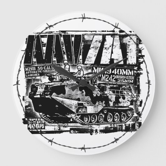 AAV-7A1大時計用アクリル壁時計 ラージ壁時計 (正面)