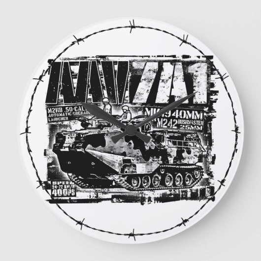 AAV-7A1大時計用アクリル壁時計 ラージ壁時計 (正面)