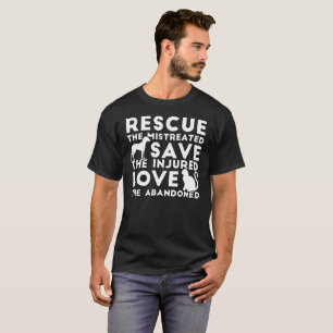 Ab傷つく酷使された保存愛救助して下さい Tシャツ