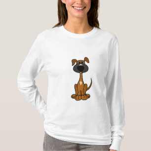 AB-かわいい小犬の漫画のワイシャツ Tシャツ