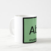 Ab – アビシニアン化学周期表要素 コーヒーマグカップ (正面左)