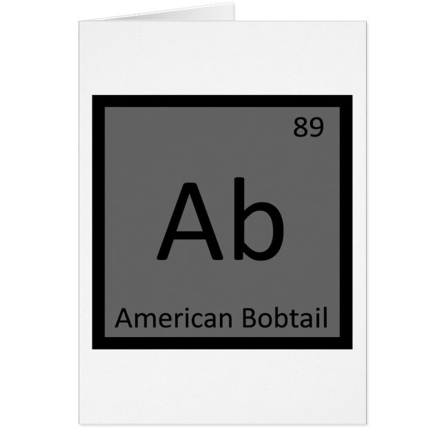 Ab - アメリカン・ボブテイル 化学元素周期表 (正面)
