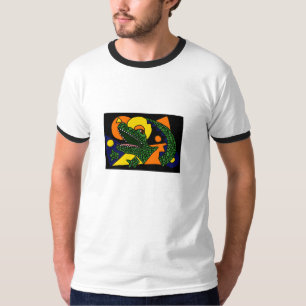 AB-芸術的なわに漫画のワイシャツ Tシャツ