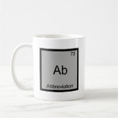 Ab - 面白い化学元素記号の略語 コーヒーマグカップ (左)