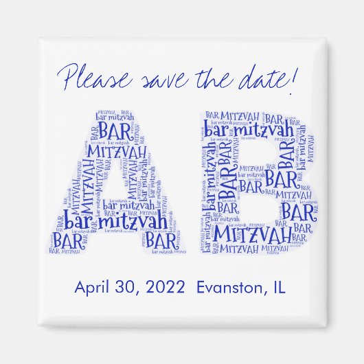 AB 091db5モノグラム磁石 マグネット (正面)