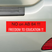 AB 84のNO バンパーステッカー (車上)