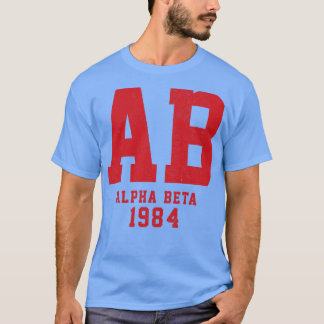 AB Alpha Beta 1984ヴィンテージ男子学生の社交クラブRevenge of t Tシャツ