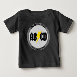 AB/CD高電圧、ブラックロックシャツ、ロールシャツ。 ベビーTシャツ