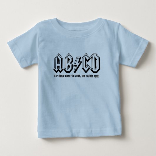 AB/CD -読む準備をして下さい! ベビーTシャツ (正面)
