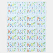 AB/DL |のかわいい大人のベビーブランケット|のベビー4の生命 フリースブランケット (正面)