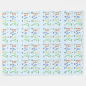 AB/DL |のかわいい大人のベビーブランケット|のベビー4の生命 フリースブランケット (正面(横))