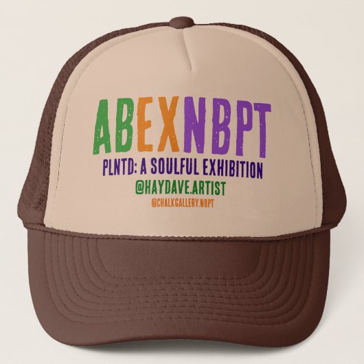 AB/EX NBPT トラッカー ハット — PLNTD エディション (正面)