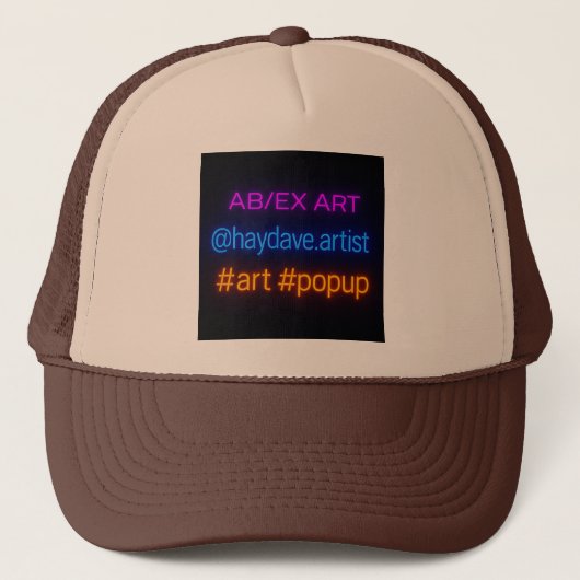 AB/EX Pop-Up Trucker Hat キャップ (正面)
